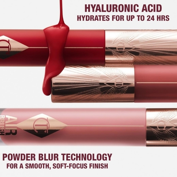 Charlotte Tilbury Airbrush Flawless Lip Blur Liq. Lipstick Flame Blur 6.8ml NIB - Picture 7 of 9